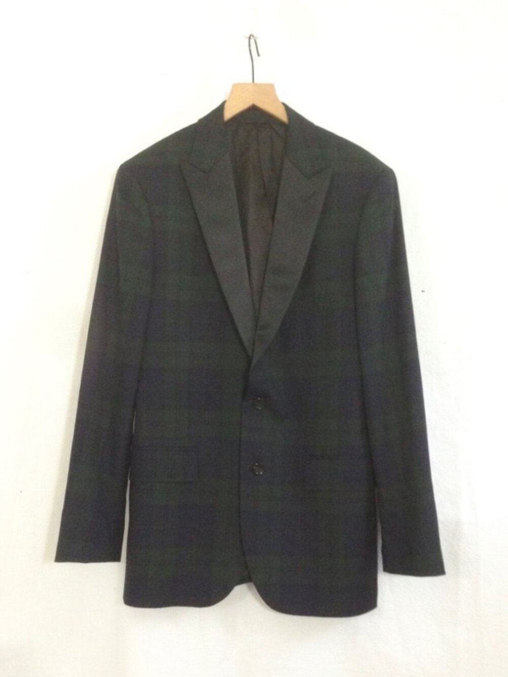 J.Crew Men’s Ludlow Green Plaid Tuxedo Jacket Slim Fit Sample - 40R - NWOT